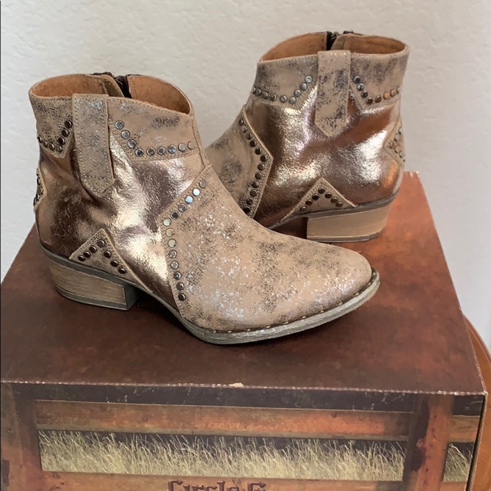 NIB Circle G by Corral Star Inlay & Studs Boot 8.5